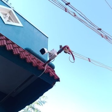 Commercial surveillance camera installation